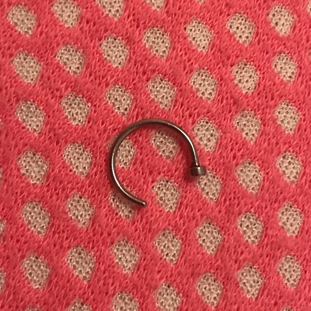 silver nose hoop